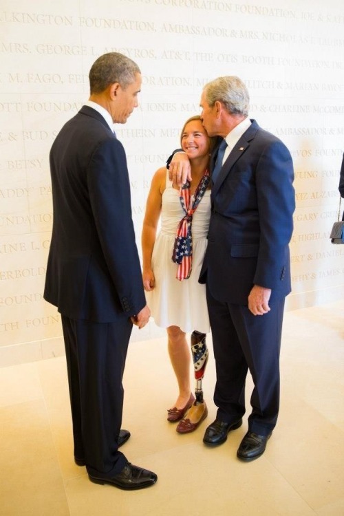 americas-liberty:  itsasouthernthing:  louiexdroogs:  Look at Obama’s face. Anyways Bush wasn’t perfect but he cared about the soldiers.  the symbolism here is incredible.   Whenever you see active duty soldiers with Obama, they only clap when they