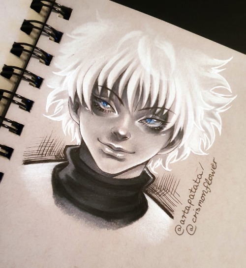 crismonflower: Testing out my new sketchbook with Killua ❤ Reblog of ma BOI