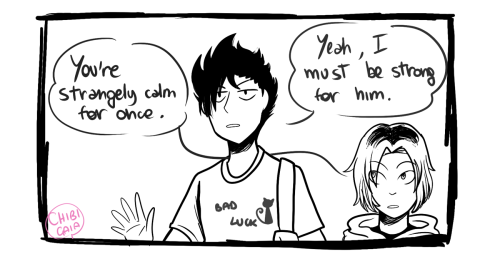 chibigaia-art: Tfw your brofriend boyfriend will be back in a week but how do u live without him [Co