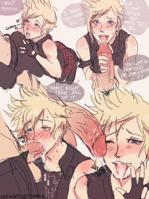 lhugbereth:  crossedquills:  nsfwbots: promptos probably really good at givin blowjobs Sweet Jesus.  blogging again because everyone everywhere needs to see this