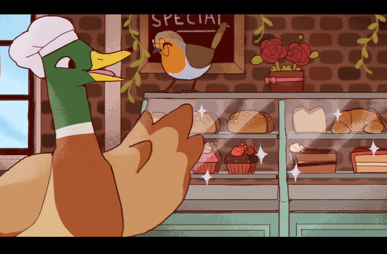 crowske:  school stuff ft. cute birds! (i know the names for the restaurants are