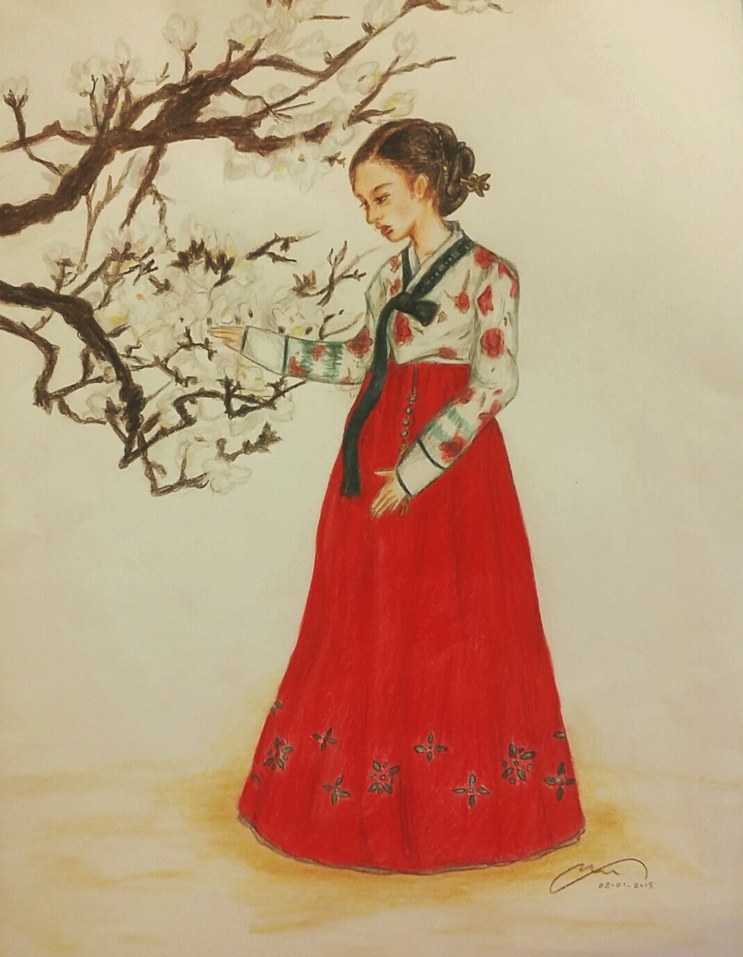 hanbok drawing