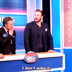 supernatural-tardis:  Chris Evans + I don’t wike it.  I was around that kid every single day, and what I found was that that phrase somehow worked it’s way into my day to day vernacular. So I’m a 33 year old man and, you know, I say at least 4-5