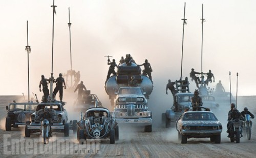 joekeatinge:  apocalypsedudes:  FIRST LOOK AT MAD MAX : FURY ROAD!!!!! Exclusive first look at Tom Hardy and Charlize Theron together in ‘Mad Max: Fury Road’ in this week’s issue of Entertainment Weekly, on sale this Friday! It hits theaters May