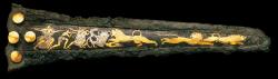 coolartefact:  Mycenaean dagger, 16th century BCE, National Archaeological Museum, Athens. Length 16.3 cm Source: https://imgur.com/MhLiGCe