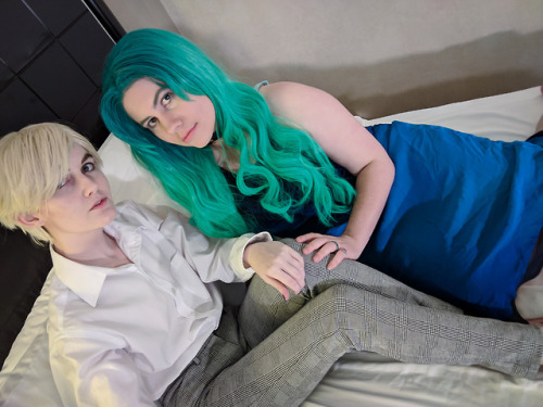 some good ol space gays for your troubles :3c Myself as Haruka and @backupmakeshiftlifeinwaiting as 
