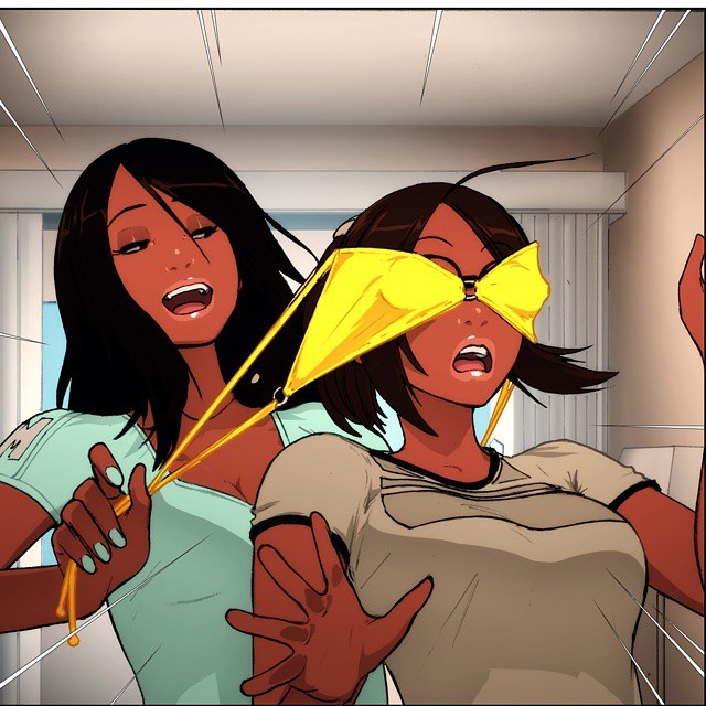 omar-dogan:Sneaky peak of #5thcapsule2 page 11 #emily and her big sister #viveen.