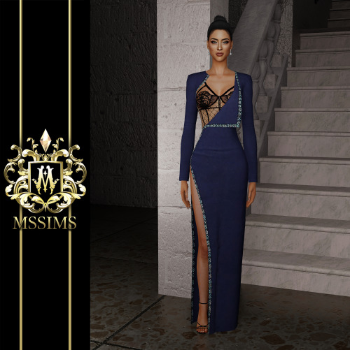  ATELIER VERSACE FALL 2013 COUTURE DRESS FOR THE SIMS 4 ACCESS TO EXCLUSIVE CC ON MSSIMS4 PATREONDOW