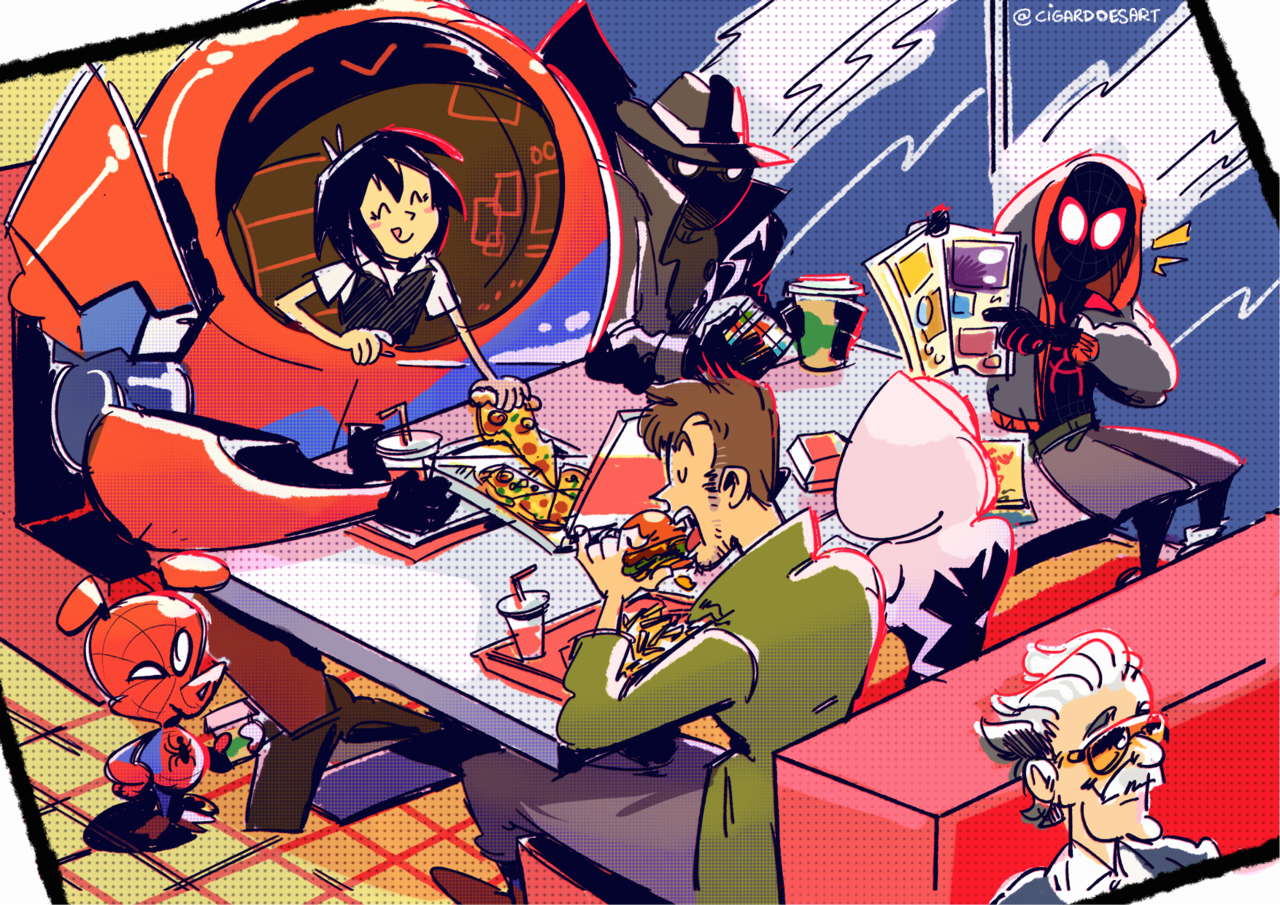 cigar-blues:the spidey gang is all here! 
