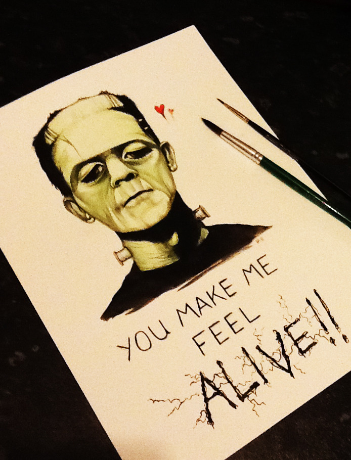 evillittlething:  decided to paint Frankenstein’s monster :&gt;it’s not as