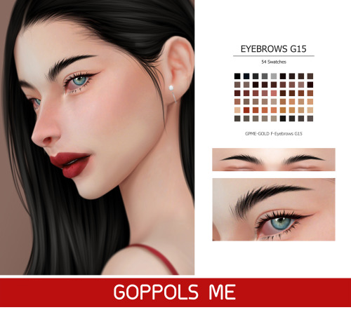 GPME-GOLD F-Eyebrows G15DownloadHQ mod compatibleAccess to Exclusive GOPPOLSME Patreon onlyThank for