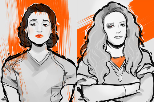 asieybarbie:  on my second watch of OITNB Season 2 and did some doodles…! 