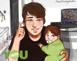 amazingemmaisonfire:  phantheraglama:“Sorry guys I look like utter crap today, dee was up at 3 am and I had to - you know- take care of her and stuff“ —————-someone suggested dan’s kid to crawl up during his liveshows and someone wanted