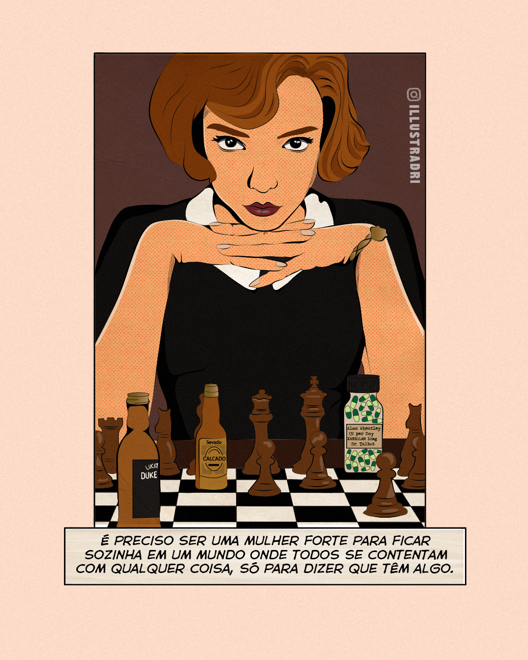 AP Ilustra - Beth Harmon da série O Gambito da Rainha