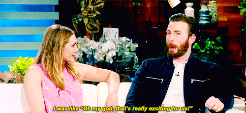 hansolos:  elizabeth olsen and chris evans talk about their dating rumours on the