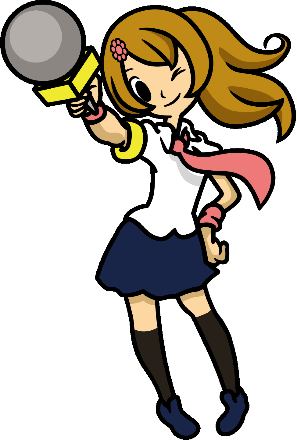 Character from rhythm heaven video game with a stylish outfit