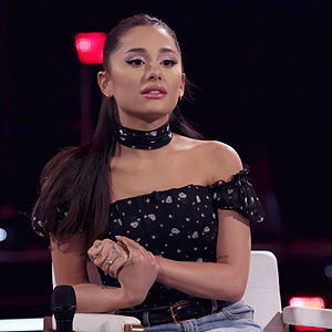 like or reblog | +40 icons of Ariana Grande on The Voice US s21ep11&amp;12 w/ the black blouse