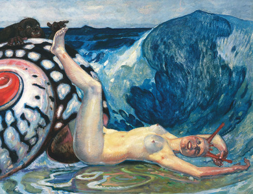 amare-habeo:      Leo Putz (German, 1869-1940) The ticklish snail (Das kitzlige Schnecklein), 1904  Oil on canvas  