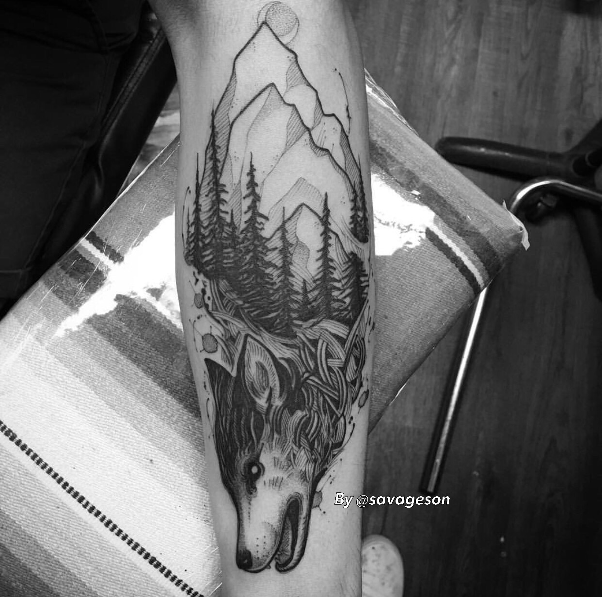 fuckyeahtattoos:Done for @kennsun at Reverent Tattoo in Las Vegas, NV by @savageson