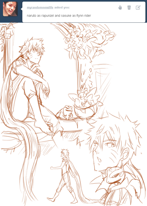 carrotcakebanditdoodles:  narupunzel and….sauce rider (???) 