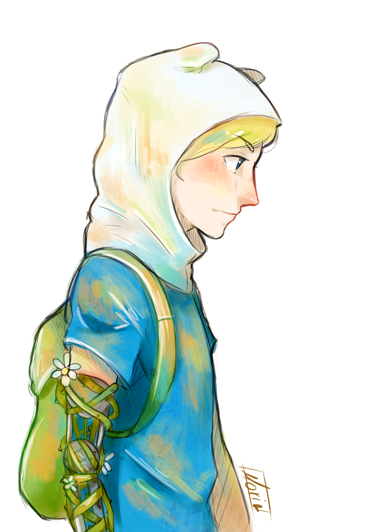 fuckyeahadventuretimegifs:  morilatte:  finn, the spring soldier uvu  FLOWER AND
