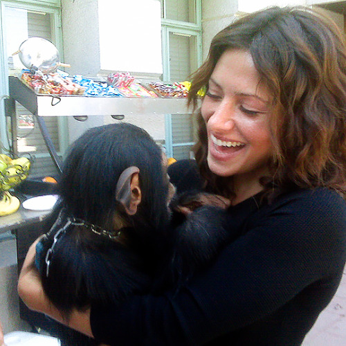 i-am-roadrunner: sarahshahi: #tbt to shooting LIFE, and to the chimp that ignited my motherly instin