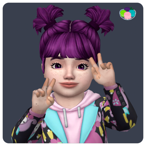 kissalopa: @ravensim’s Mimi Hair in Sorbets RemixRequires: Mesh 76 add-on swatches in Sorbets Remi