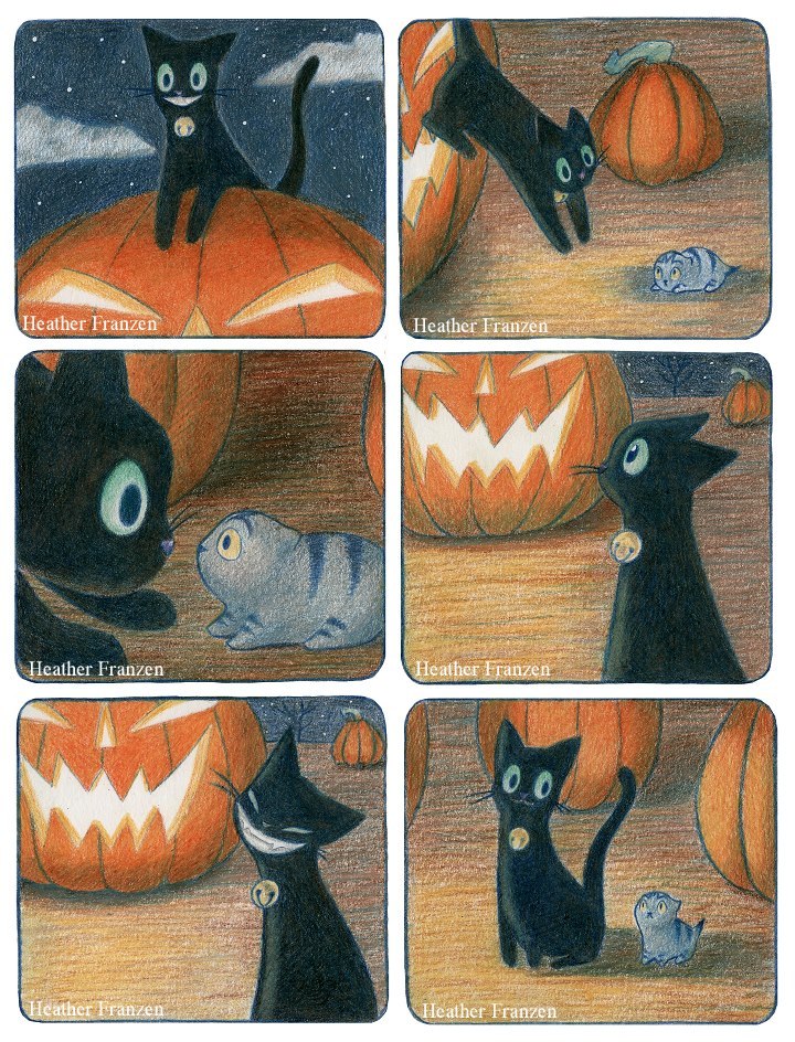 catsbeaversandducks:  Scaredy Cat &ldquo;Scaredy Cat is my first picture book,