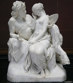 statue-porn:  || Pan comforting Psyche, Reinhold