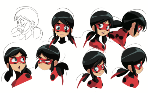 officialmiraculousladybug:2D Ladybug Character Sheet, from the Miraculous Art Book (Coming to the US Late 2017!)