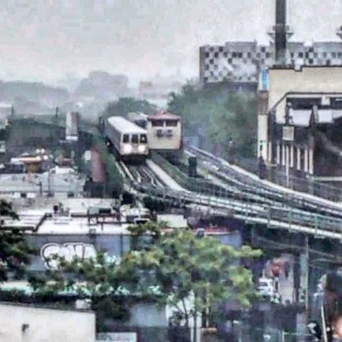 wanderingnewyork:From 2017: A foggy day along the F line in #Coney_Island, #Brooklyn.#New_York_Cit