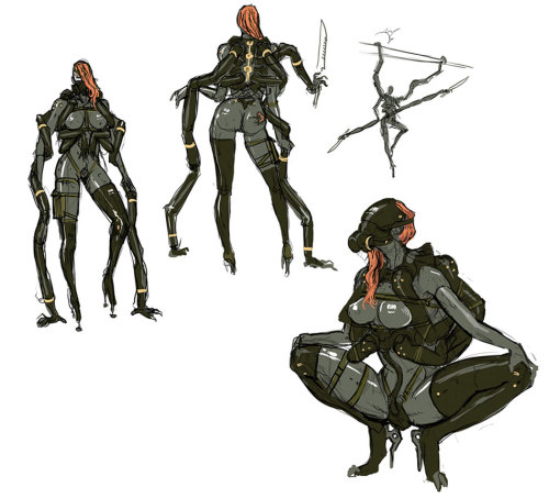 saveroomminibar:  Metal Gear Rising: Revengeance. Mistral Character Concept and Development Designs. 