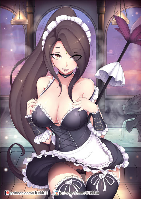 darknesslux:  [Maid Nidalee] Nidalee: “Bad Master…You know I can’t refuse your or