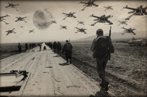 dieselpunkflimflam:“Star Wars vs WWII“ by Billy Ludwig May the 4th be with you!