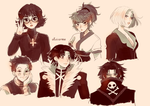 sketching some Phantom Troupe members!!