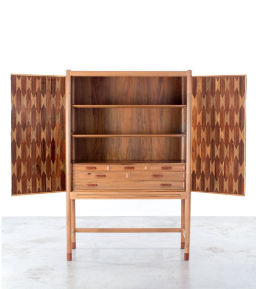 Oscar Nilsson, Cabinet, 1930. Elm and rosewood. Denmark. Via Artcurial