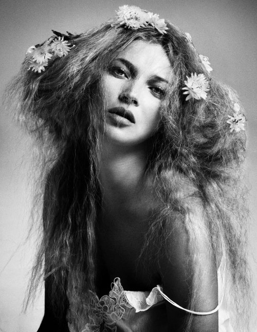 balmainasylum:Kate Moss by Daniele & Iango for i-D Magazine Pre-Spring 2013, wearing Francesco Scognamiglio 