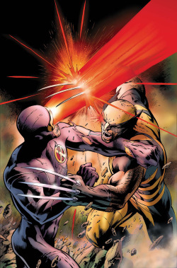 rockofeternity:  Cyclops vs. Wolverine by Alan Davis 