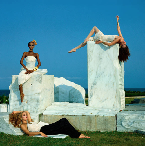 christopherbarnard:Iman, Jerry Hall and Apollonia by Norman Parkinson 