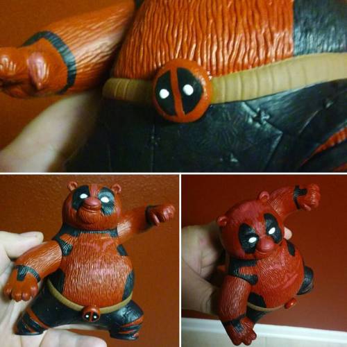 nerdities-studios:  Dead-Pu Panda project in progress.  Gonna make him some nunchucks and some other random accessory before he goes into the shop.  #kungfupanda #deadpool #repaint #repurpose #actionfigures #collectibles #toys #nerd #geek  (at Nerdities)