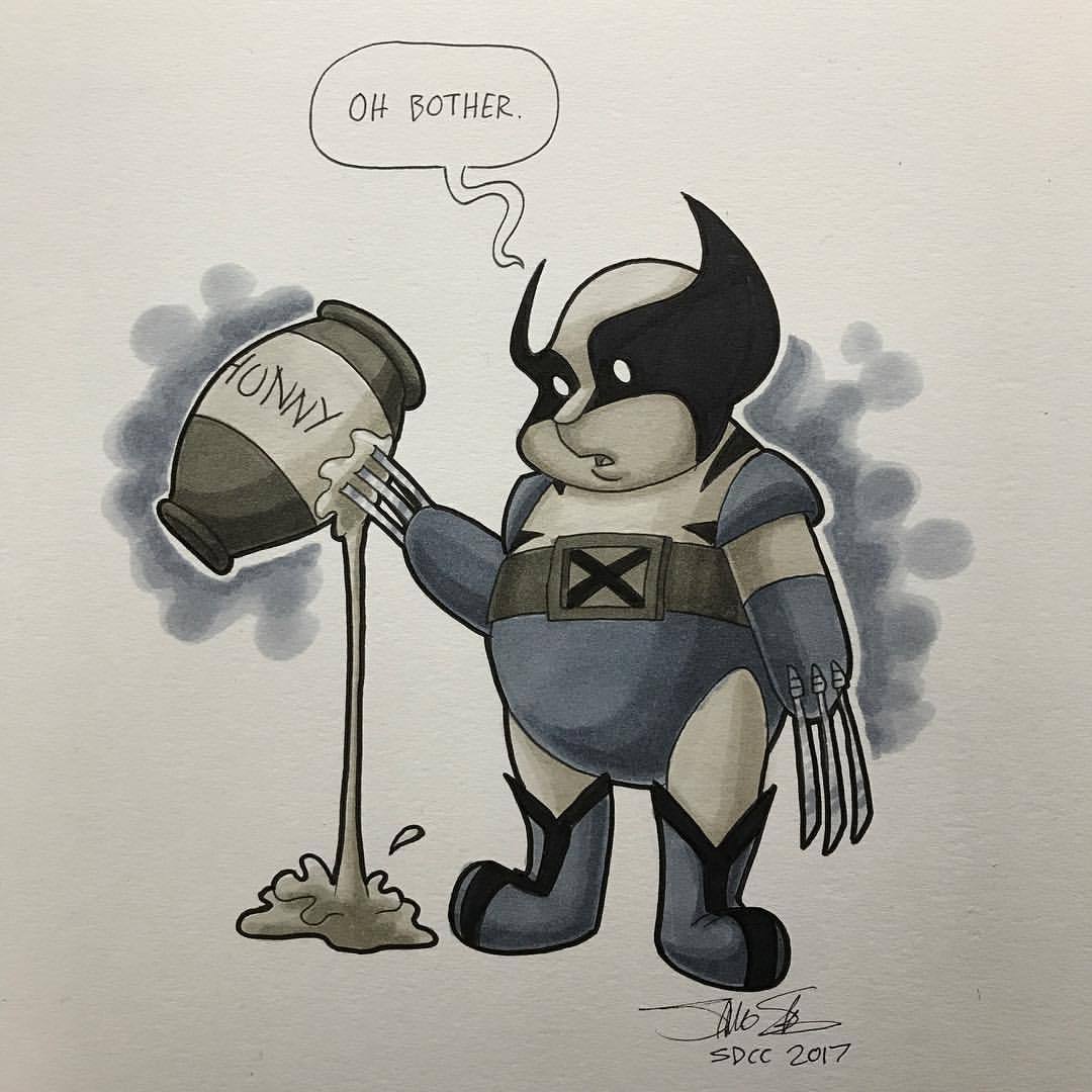 Thursday.
SDCC sketch.
#winniethepooh #wolverine #sdcc