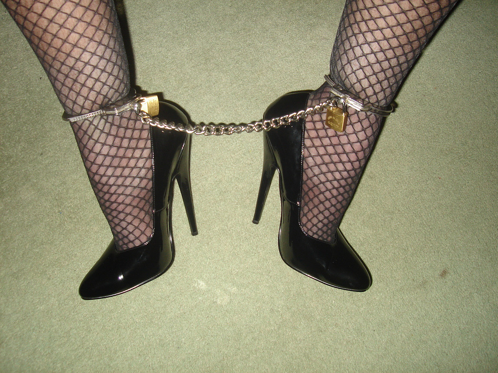 bondagegallery:  Feet, ankles cuffed 1 