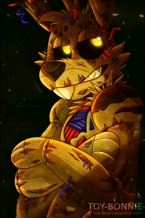 Springtrap!Back from my hiatus with a Springtrap I drew in a new art program I’m trying out! Sorry t