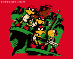 gamefreaksnz:  Teenage Koopa Ninja Bros by Craig Tucker - For sale on February 20th at Teefury US บ for 24 hours only