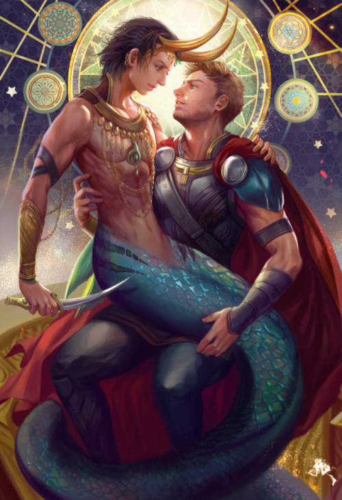 jiuge:  I am back! These belong to my new thor/loki post card set and it is on sale right now for ะ!  8 large piece of postcards, full color– I will post more information soon, if you are interested please write a email to jiugefan@126.com! 