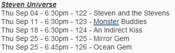 kasukasukasumisty:  Toonzone also changed its schedule according to others! Double