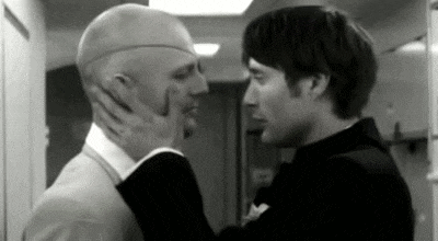 dionysus-darling:  Have some gifs of Mads and Hugh kissin’ dudes, for science.