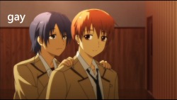 anime-danime:  otonashi and hinata i love you wait all the other characters too Aagh, I’m laughing and having so much funbut then I remember what happens later on in the series and I want to die 