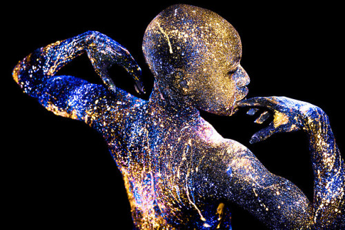 itscolossal:Black Bodies Painted and Photographed Like the Cosmos by Mikael Owunna Varda