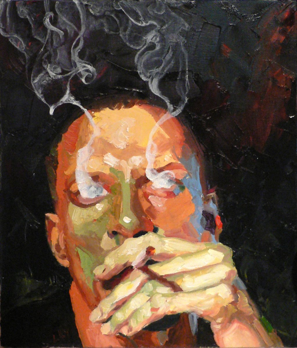 red-lipstick:  Bfaupin aka Bertrand Faupin (France) - Smoke (Self Portrait), 2013